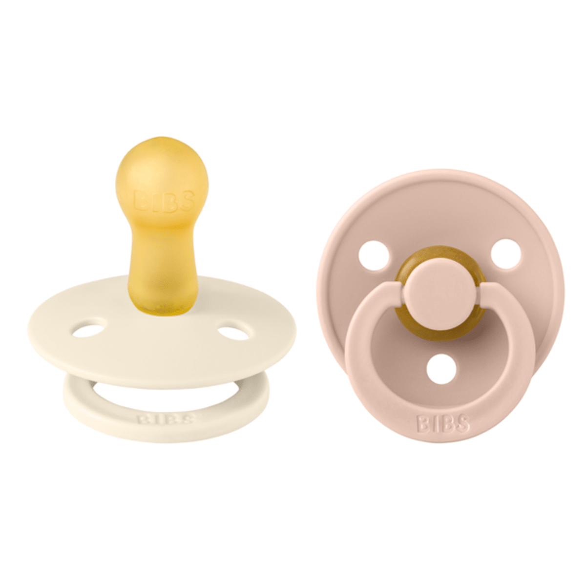 BIBS 2 - pak rund sut, str 2 - ivory/blush