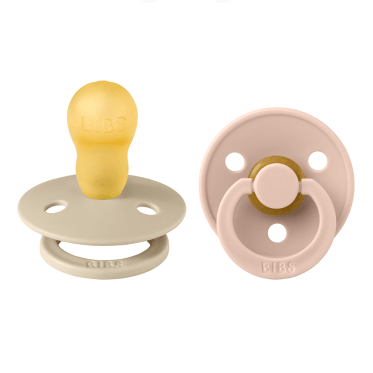 BIBS 2 - pak rund sut, str 3 - vanilla/blush