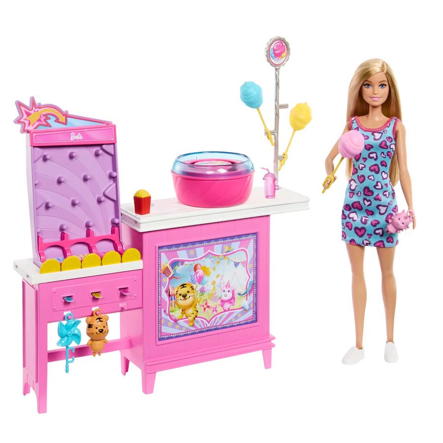 Barbie tivolispil og candy floss