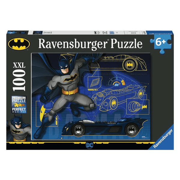 Batman og batmobil puslespil, 100 brikker