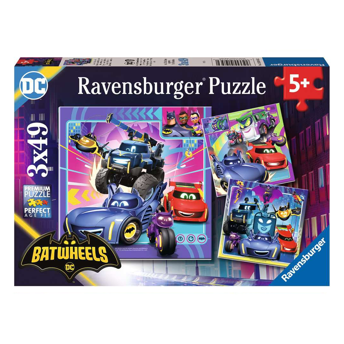 Batwheels puslespil, 3x49 brikker