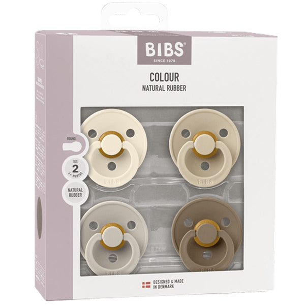 Bibs 4 - pak rund sut, str 2 - ivory/sand/vanilla/dark oak