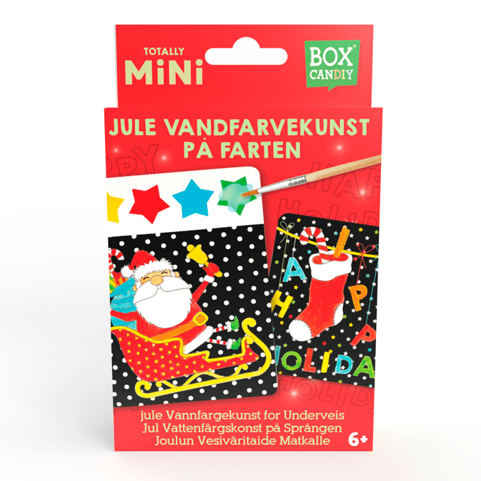 Box Candiy jule vandfarvekunst på farten