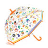 Magischer Regenschirm mit Gesichtern