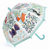 Regenschirm mit Blumen und Vögeln