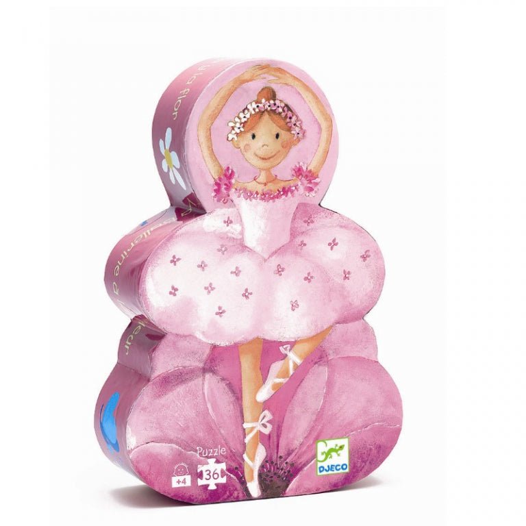 Silhouetpuslespil med Ballerina (36 brikker)