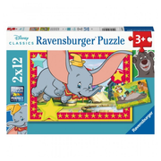 Disney dyr puslespil, 2x 12 brikker
