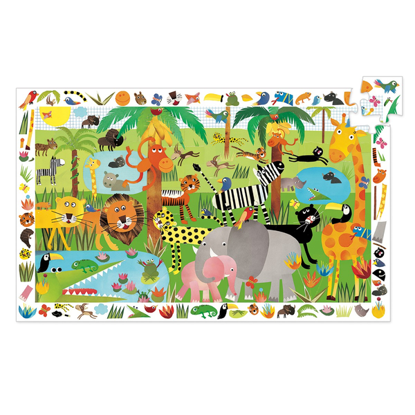Djeco observationspuslespil, jungle, 35 brikker