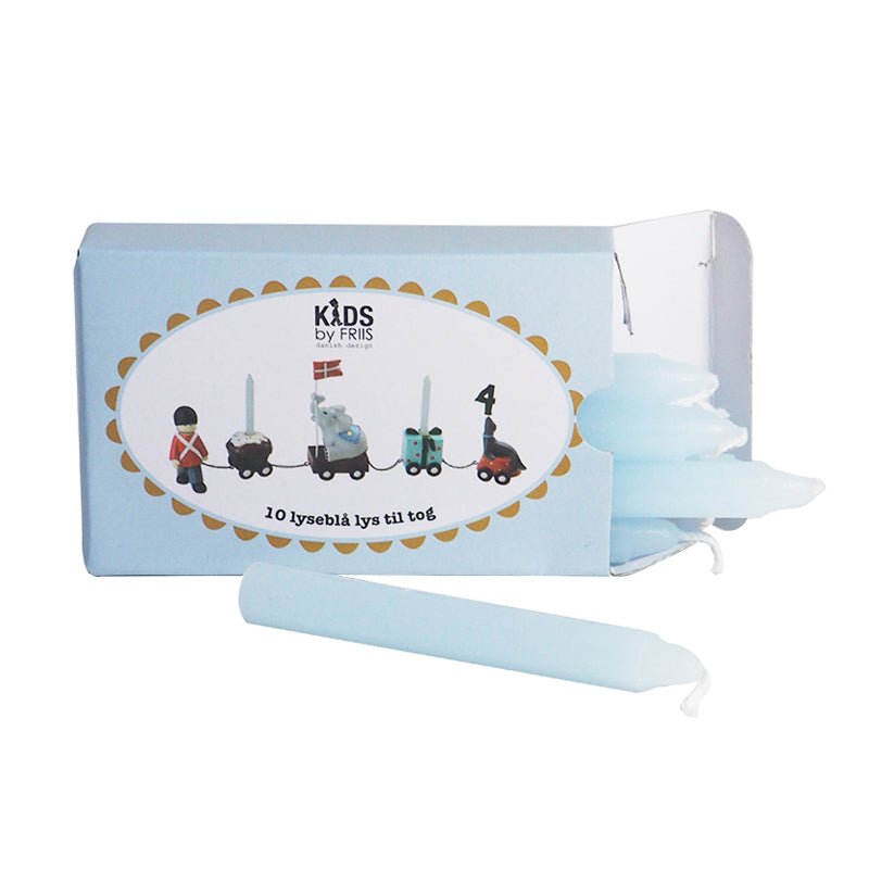 Kids by Friis fødselsdagslys til tog, lyseblå