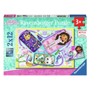 Gabbys dollhouse puslespil, 2x12 brikker
