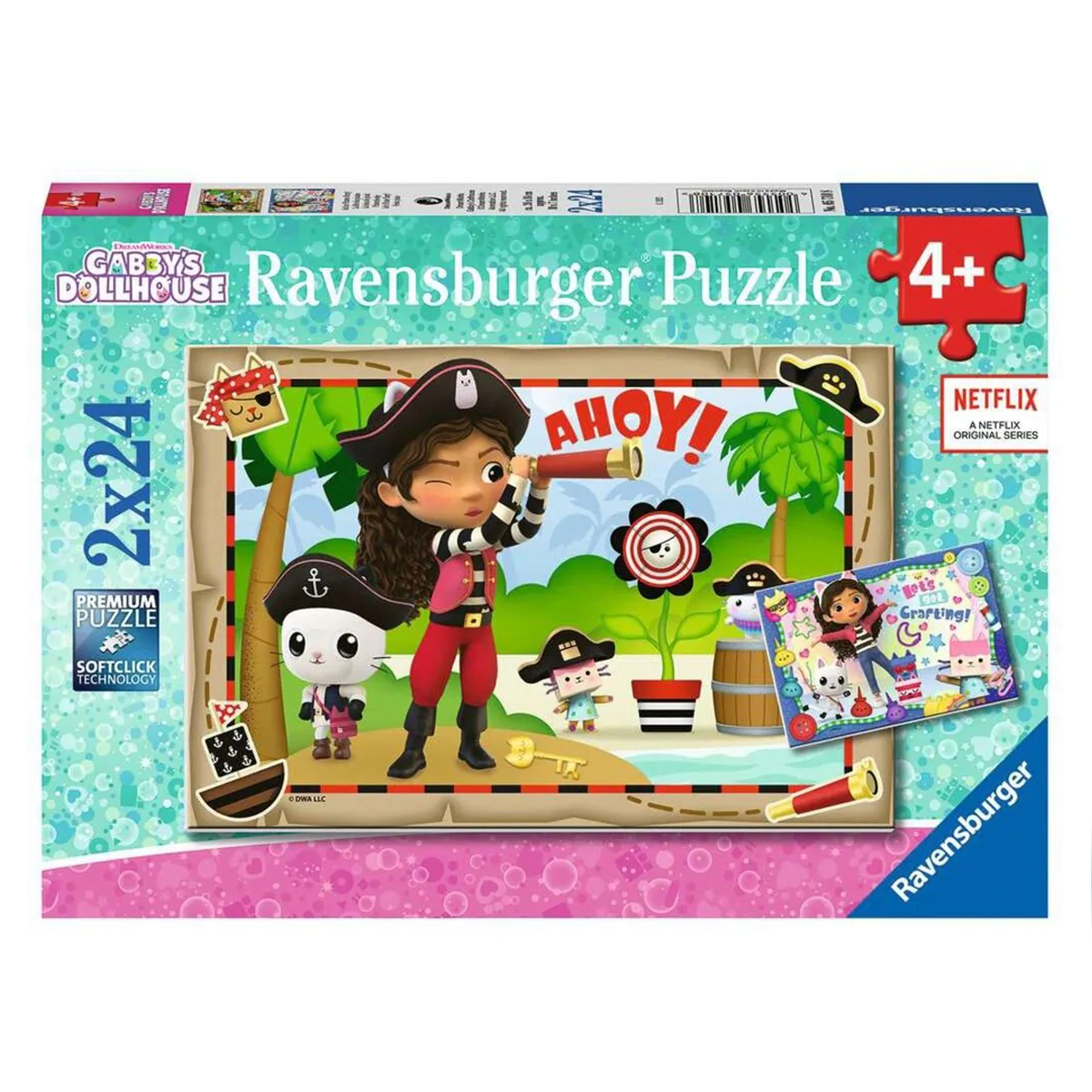 Gabbys dollhouse puslespil, 2x24 brikker