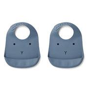 Liewood silicone smæk, 2 - pak kanin blue wave
