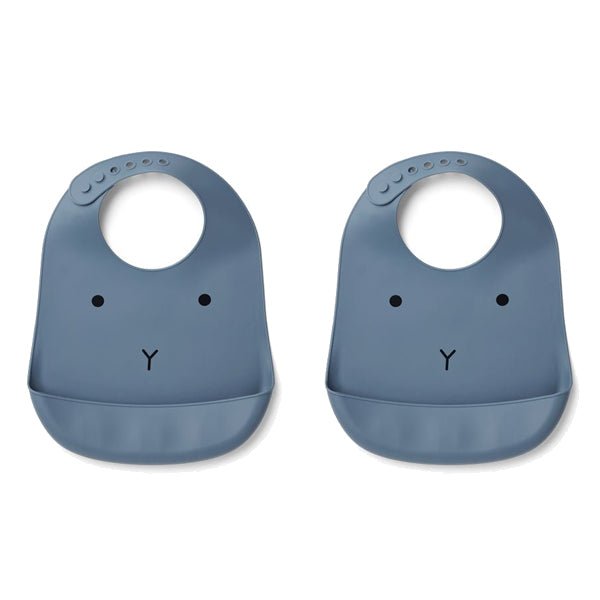 Liewood silicone smæk, 2 - pak kanin blue wave