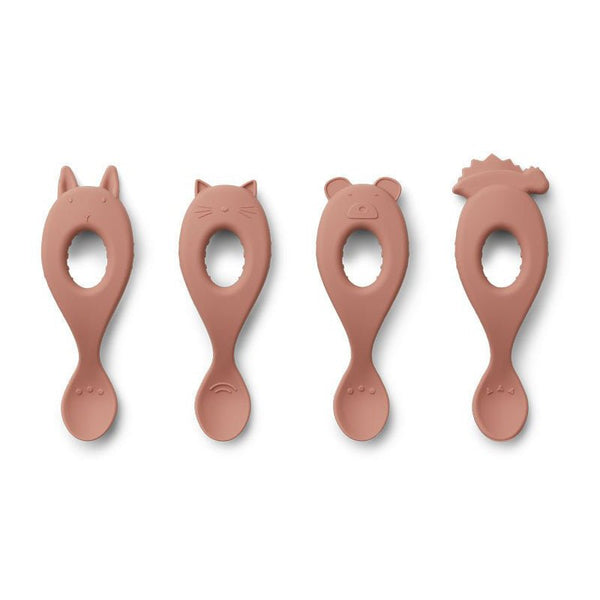 Liewood silikone skeer, 4 - pak - dark rose