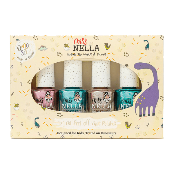 Miss Nella 4 - pak neglelak til børn, dino set