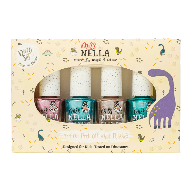 Miss Nella 4 - pak neglelak til børn, dino set