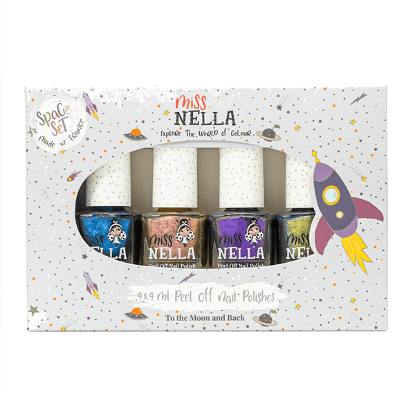 Miss Nella 4 - pak neglelak til børn, space set