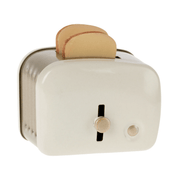 Maileg miniature toaster og brød, off - white