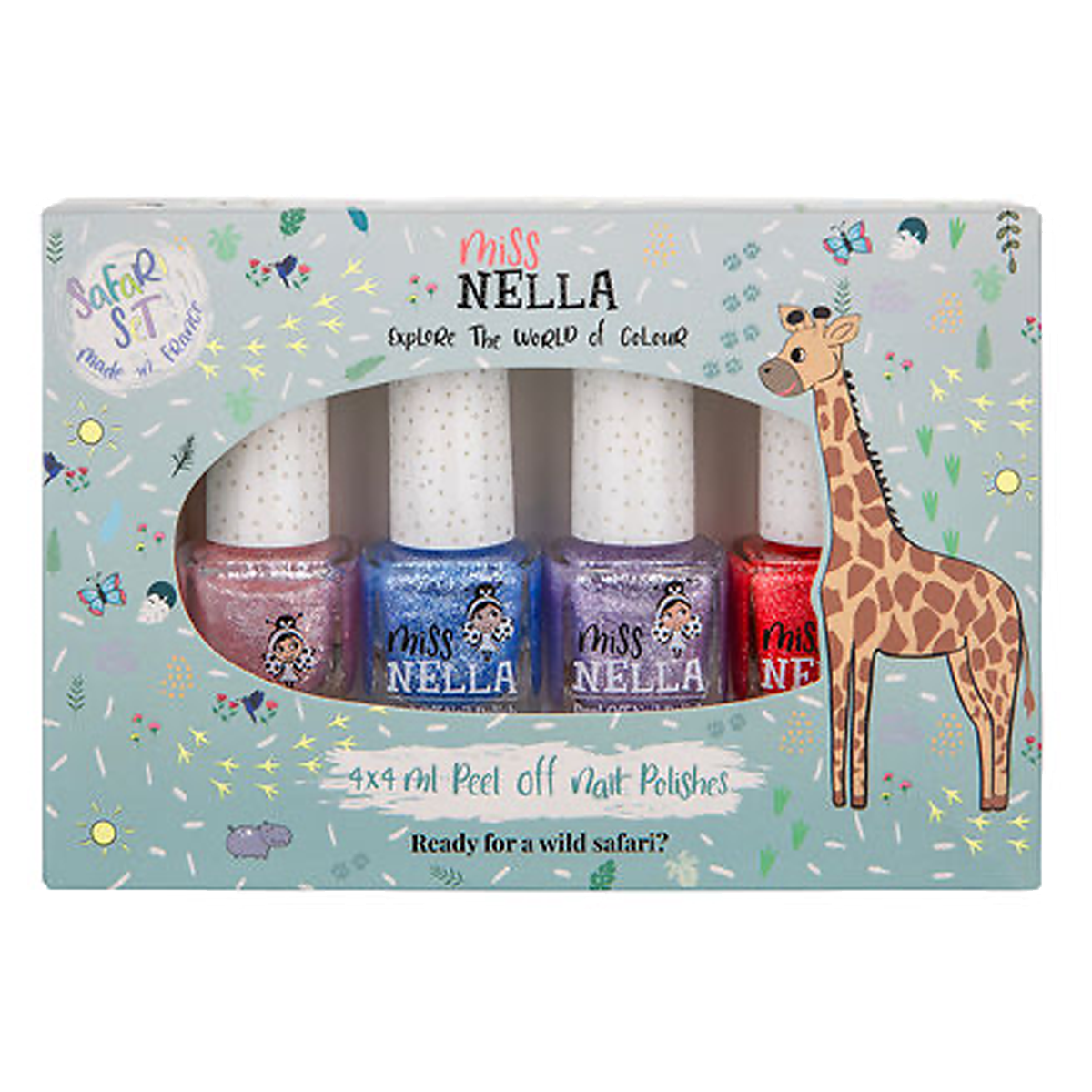 Miss Nella 4 - pak neglelak til børn, Safari