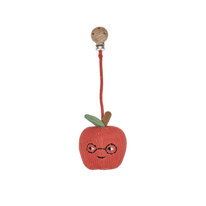 OYOY Yummy Æble barnevogns clips, red