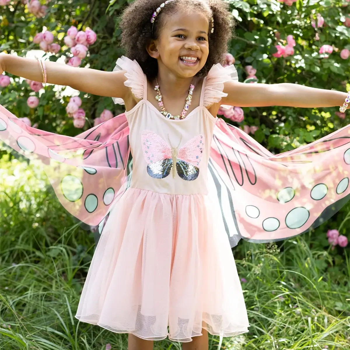 Great Pretenders Secret Butterfly paillet Kjole Med Vinger - Str 5 - 6