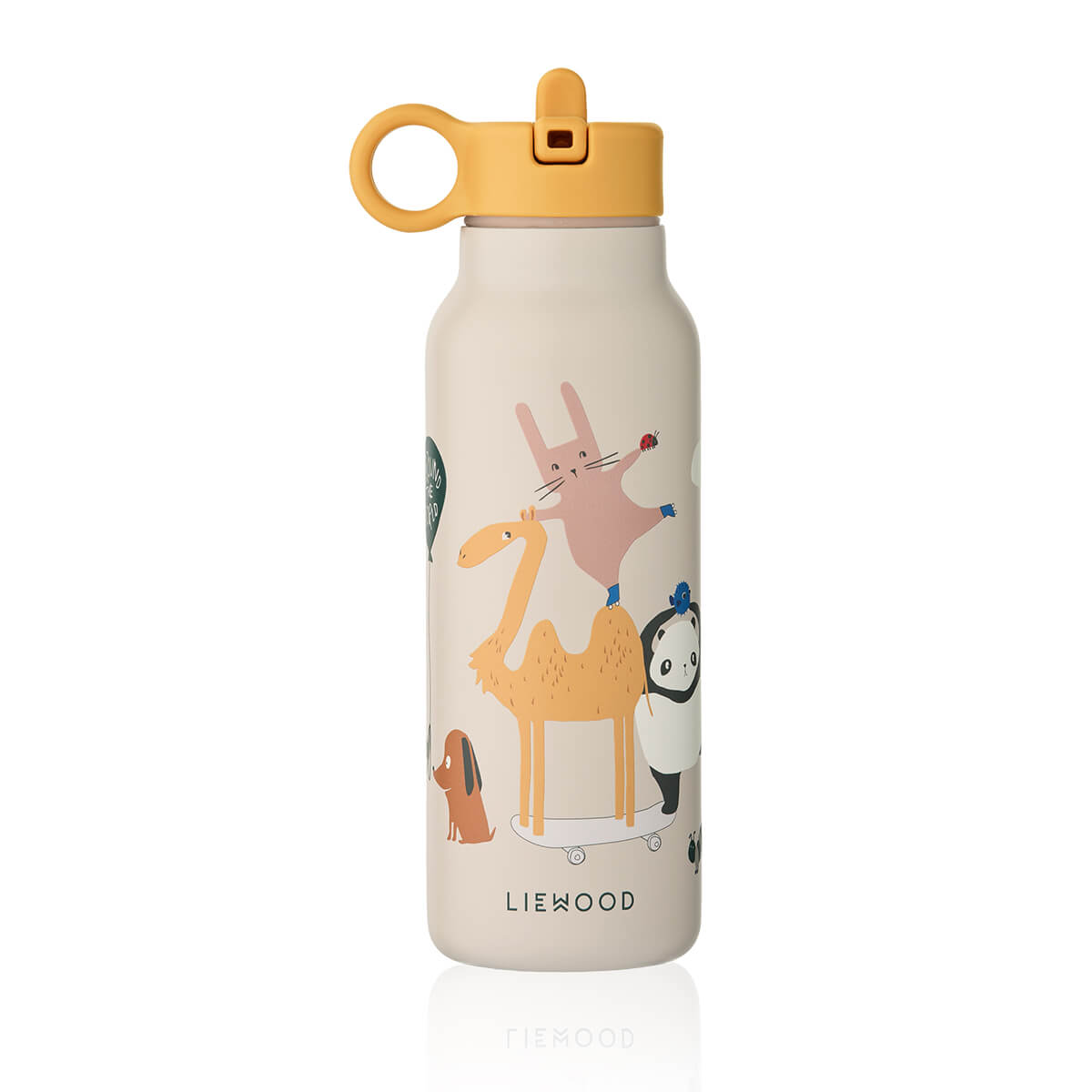 Liewood Falk Vandflaske 350 ml, Around the World/Sandy