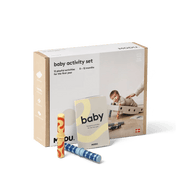 MODU Baby Aktivitets Sæt, 10 Dele - Sand Grey/Honey Yellow