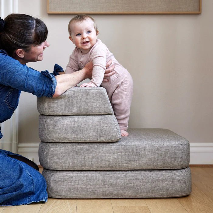 by KlipKlap 3 - fold sofa single, sand med sand knapper