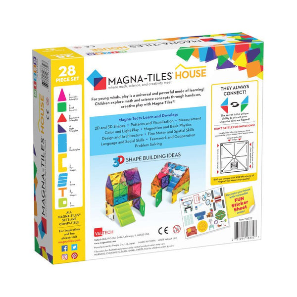 Magna - Tiles byggemagneter, House clear - 28 dele