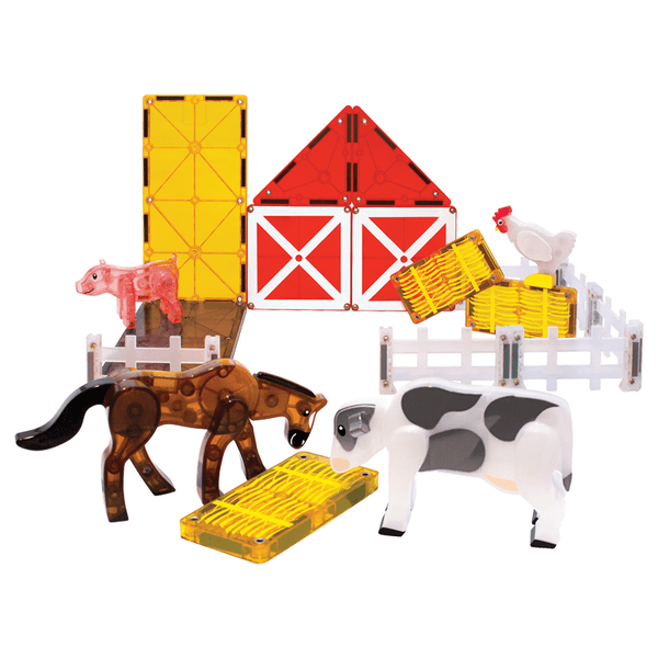 Magna - Tiles byggemagneter, Bondegårdsdyr