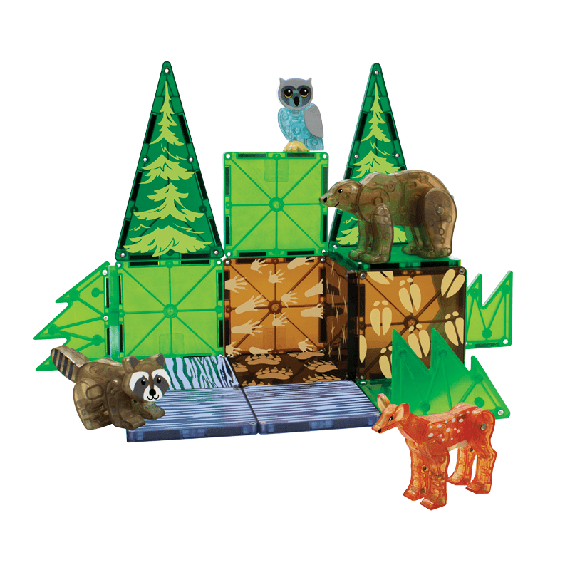 Magna - Tiles byggemagneter, Skovens dyr