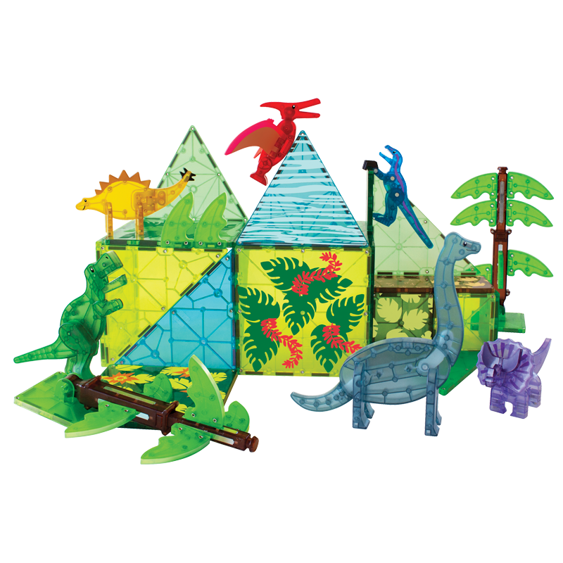 Magna - Tiles byggemagneter, Dino World XL - 50 dele