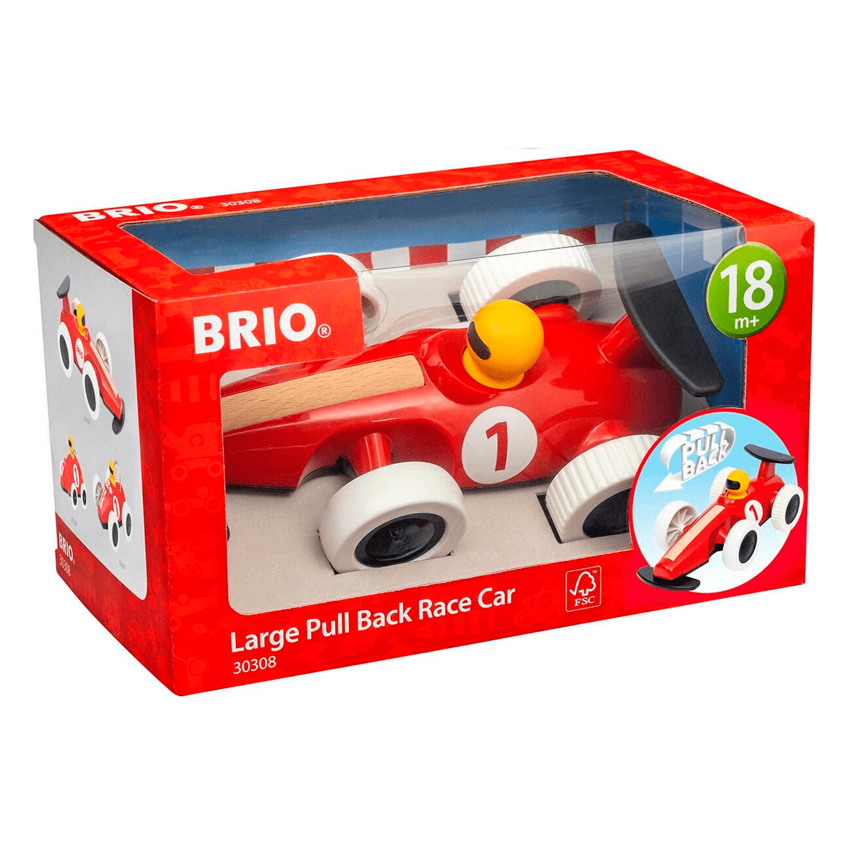 BRIO stor pull - back racerbil