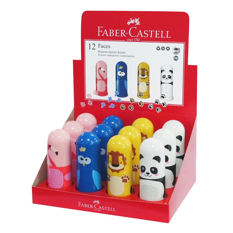 Faber - Castell blyantspidser med viskelæder, dyr