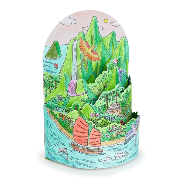 Djeco Kreativ diorama, På toppen af min ø