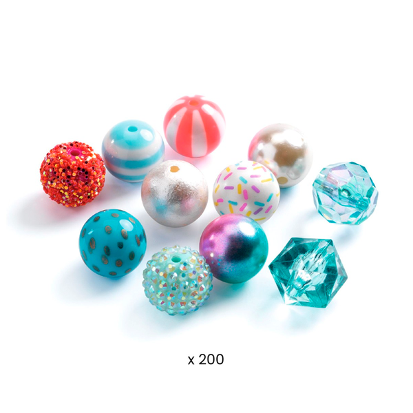Bubble Plastperler med Sølv Farver