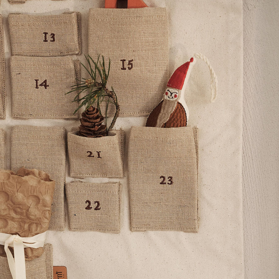 Ferm Living Pine Julekalenderophæng Maxi, Natural