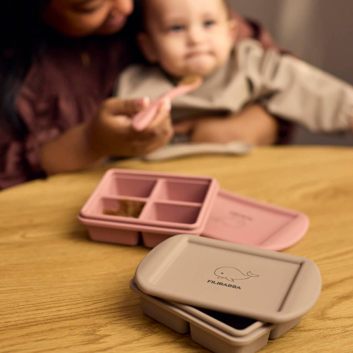 Filibabba 2 - Pak Frysebakke Til Babymad - Rose Mix