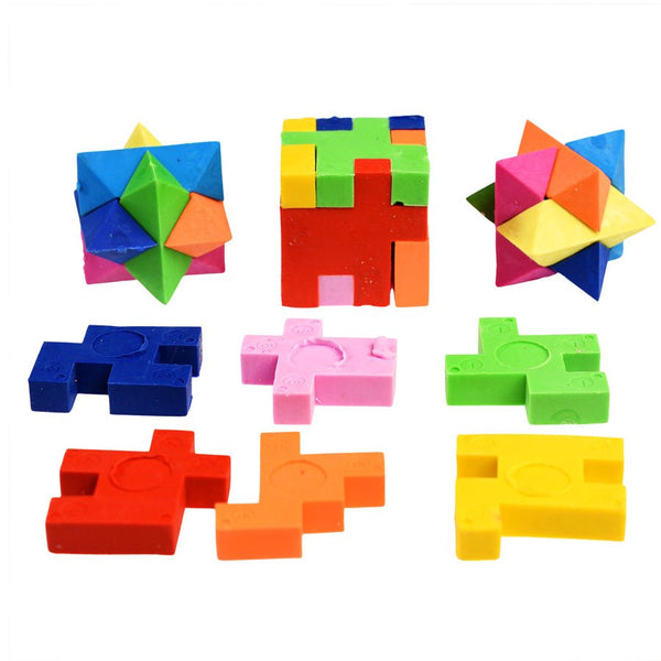 3D Puslespilviskelæder, 4 Pak