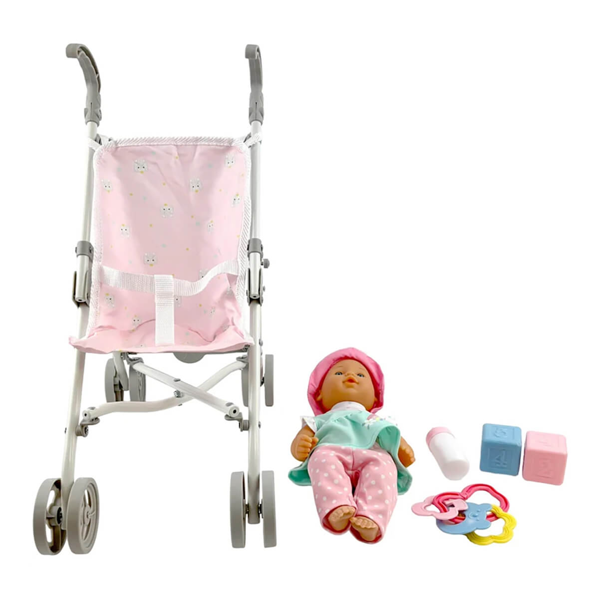 Happy Friend Lotta Dukke 30 Cm Med Klapvogn