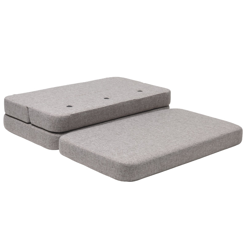 byKlipKlap 3 - fold sofa, 140 cm multigrå m grå knap