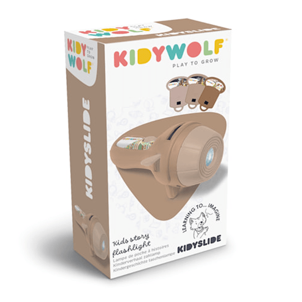Kidywolf lommelygte m.historier, brun
