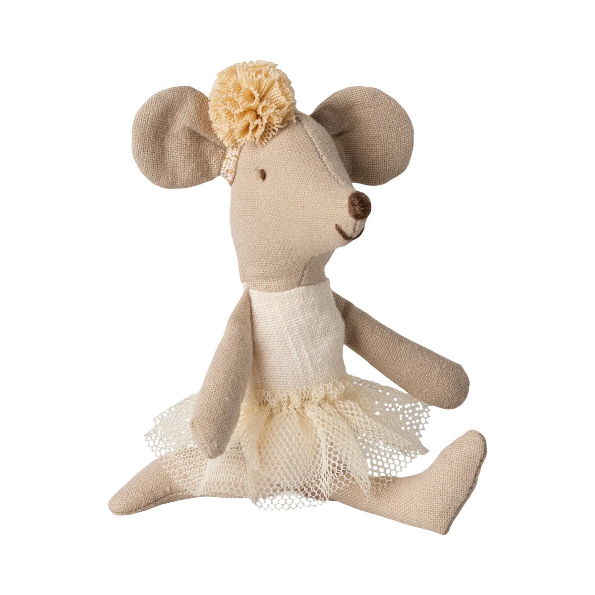 Maileg Ballerina mus, lillesøster - off white