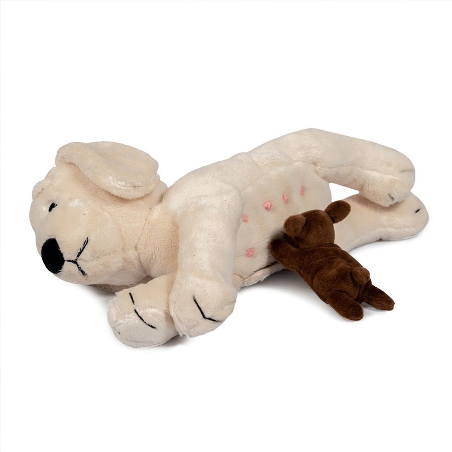 byASTRUP® plyshund med hvalpe