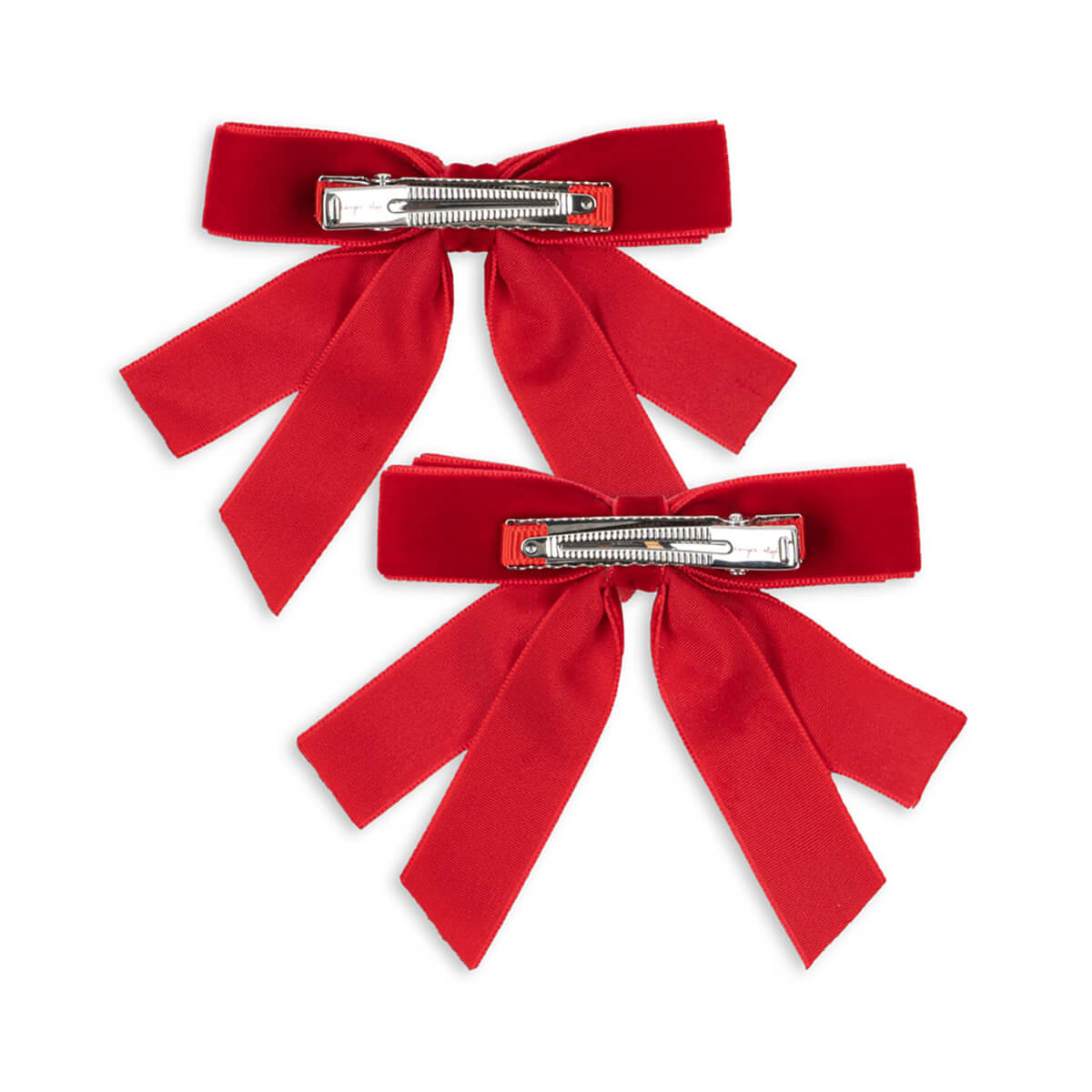 Konges Sløjd 2 - Pak Velour Double Bow, Barbados Cherry