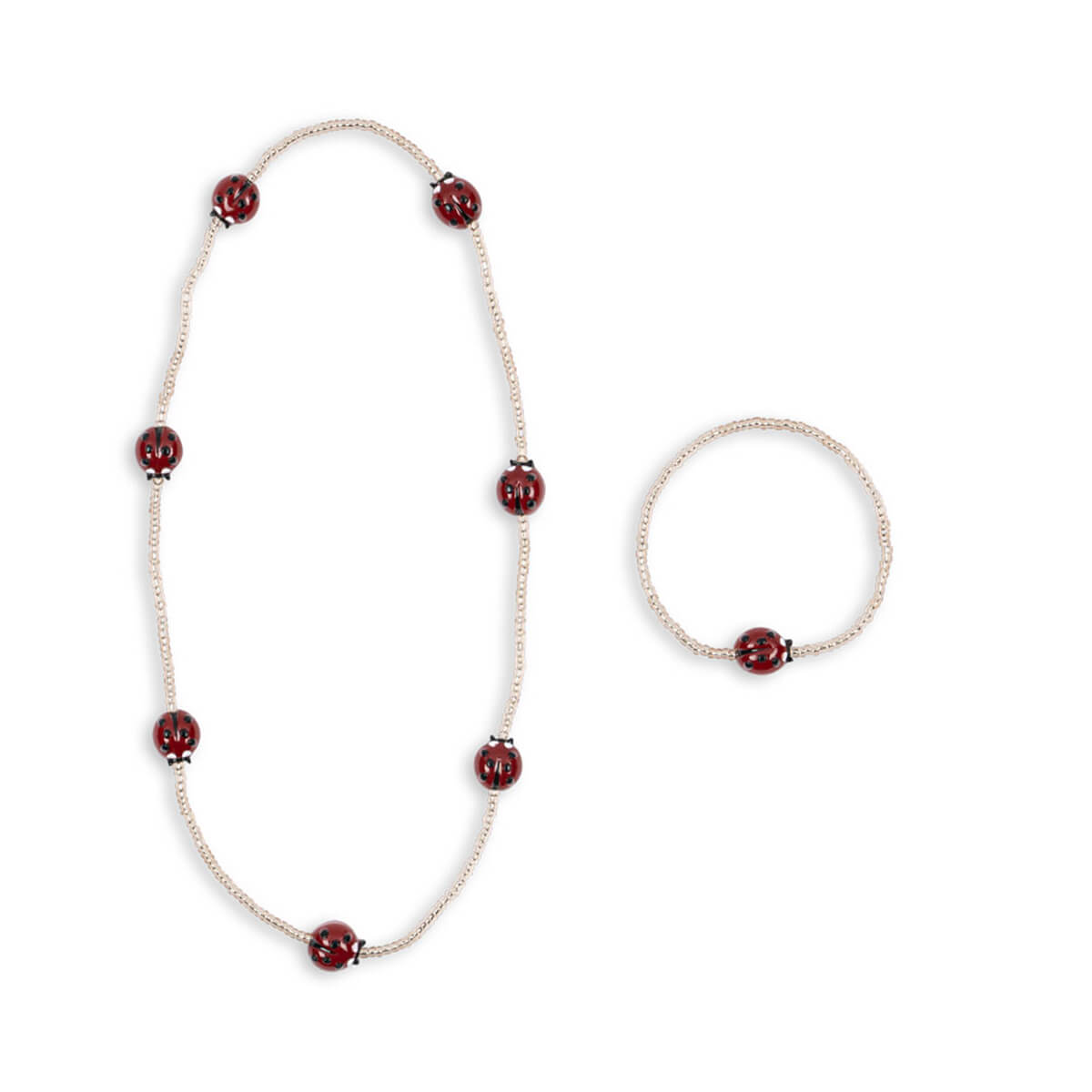 Konges Sløjd Ladybug Halskæde og Armbånd