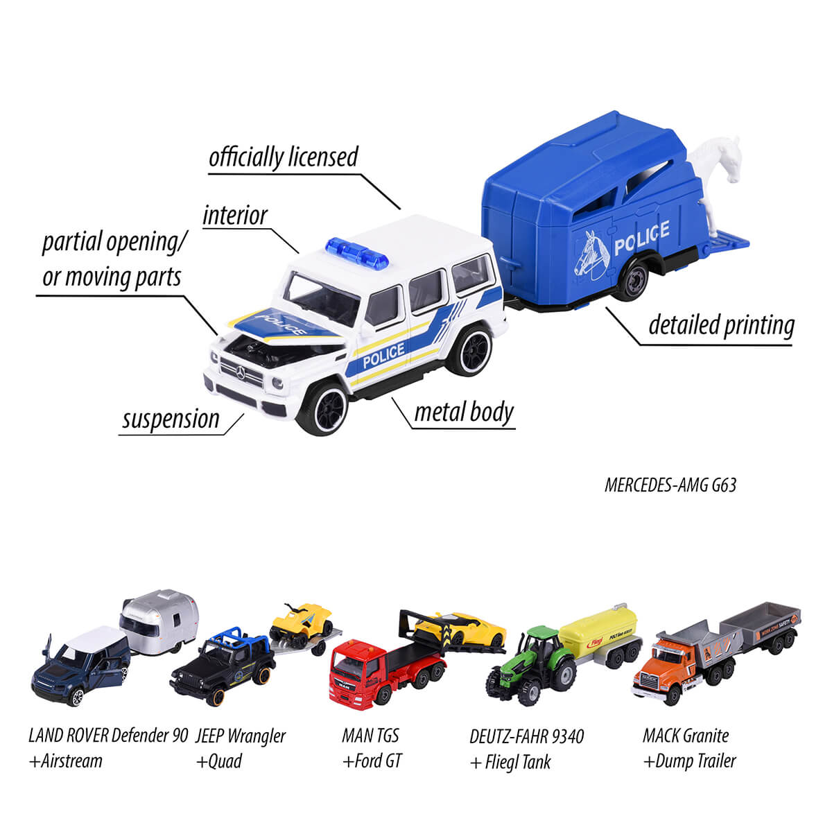 Majorette Trailer, Asst