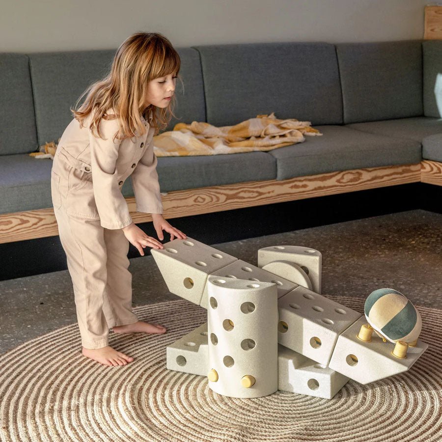MODU Dreamer Sæt, 33 Dele - Sand Grey/Honey Yellow