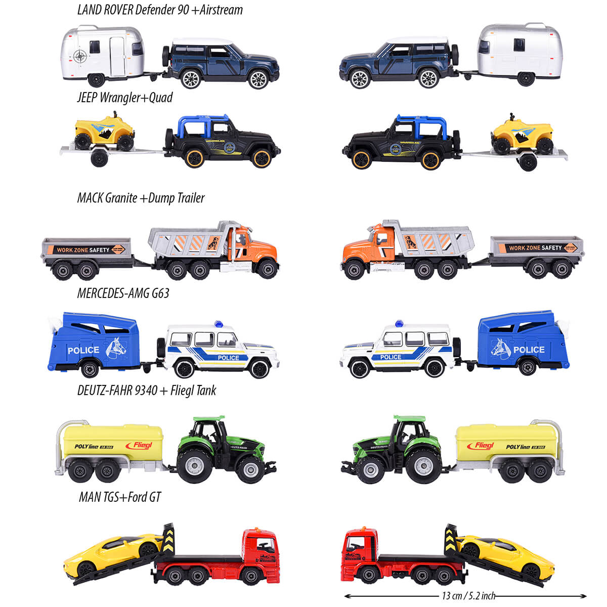 Majorette Trailer, Asst
