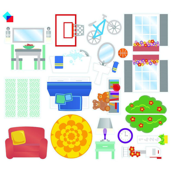 Magna - Tiles byggemagneter, House clear - 28 dele